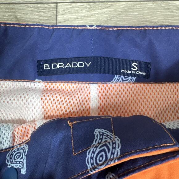 B Draddy Flat Front Stretch Lightweight Golf Shorts Orange sz S - Picture 3 of 6